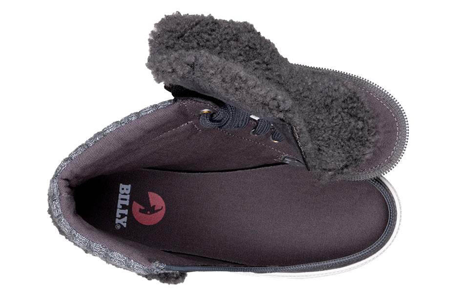 BILLY - Winter footwear for children's orthoses Cuffs Charcoal
