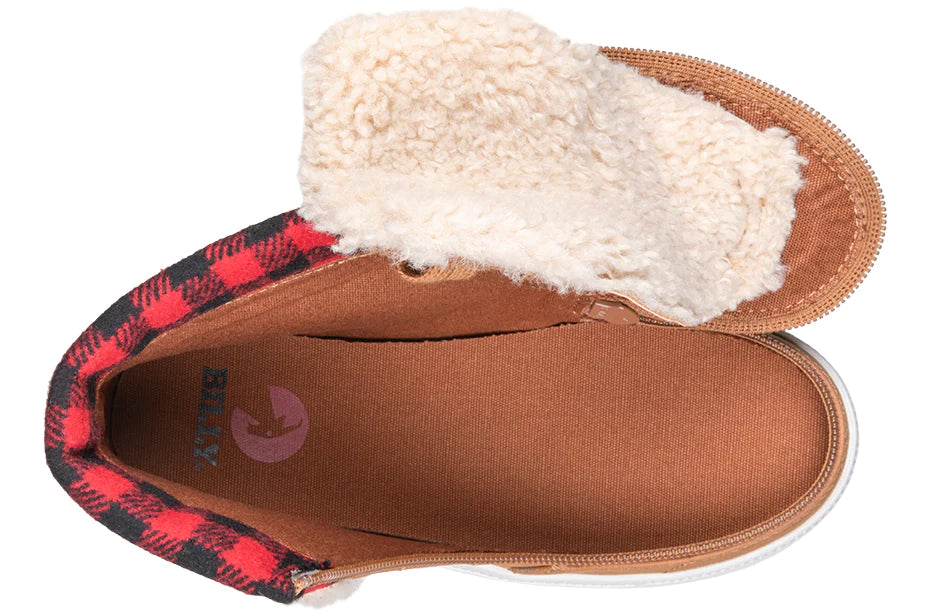 BILLY - Obuwie zimowe do ortez dla dzieci Cuffs Cognac