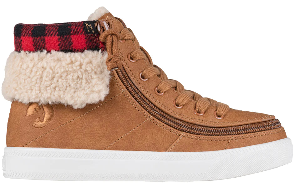 BILLY - Obuwie zimowe do ortez dla dzieci Cuffs Cognac