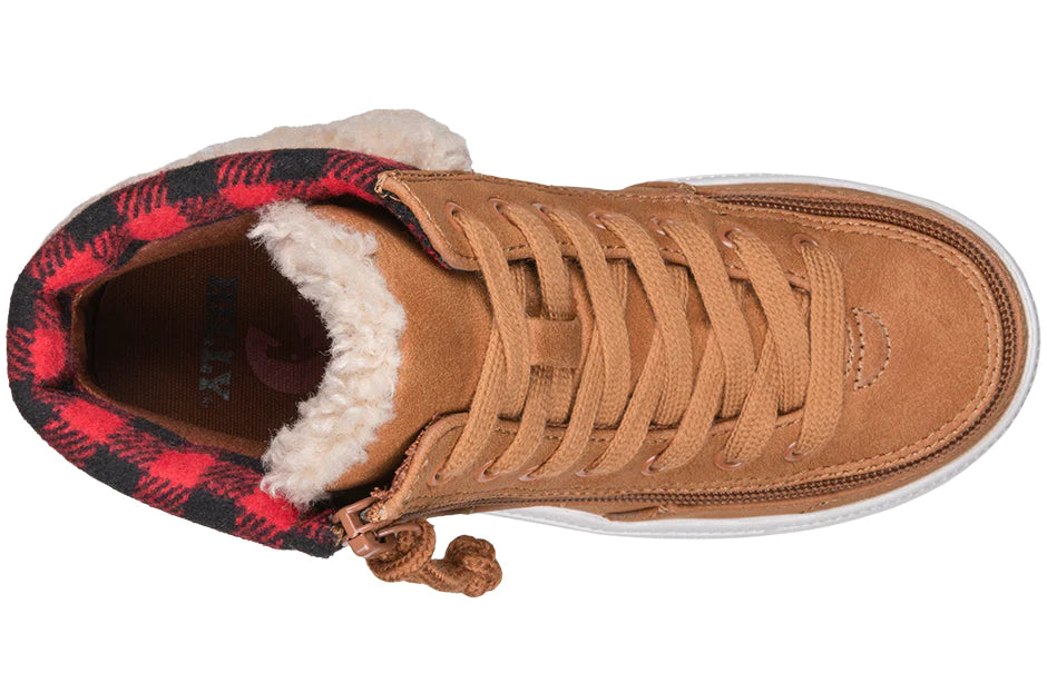 BILLY - Obuwie zimowe do ortez dla dzieci Cuffs Cognac