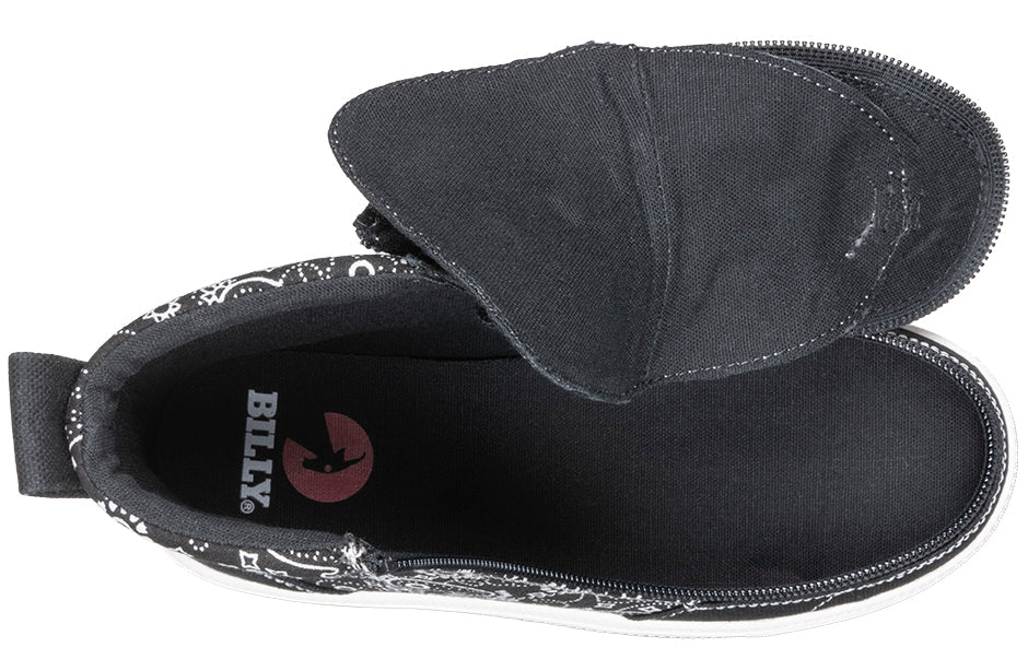 BILLY - Obuwie do ortez dla dzieci Classic Lace High Black Paisley