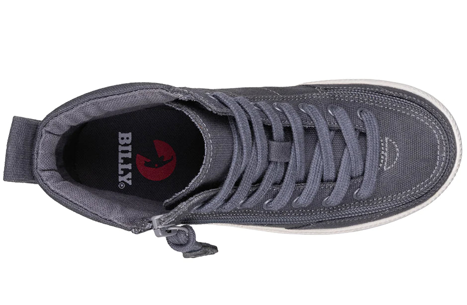 BILLY - Obuwie do ortez dla dzieci Classic Lace High Charcoal/White