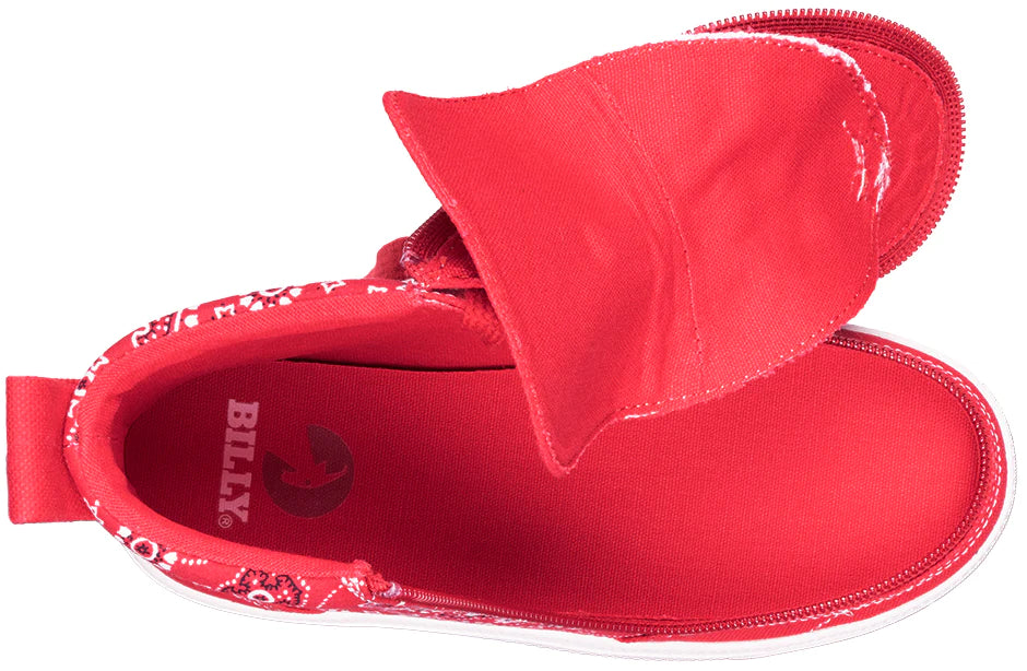 BILLY - Obuwie do ortez dla dzieci Classic Lace High Red Paisley