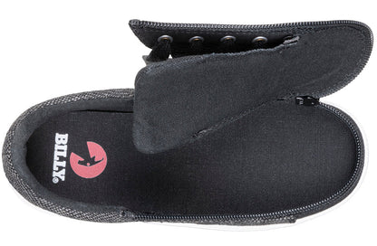BILLY - Children's orthotics shoes Street Low Tops Black/Grey Felt