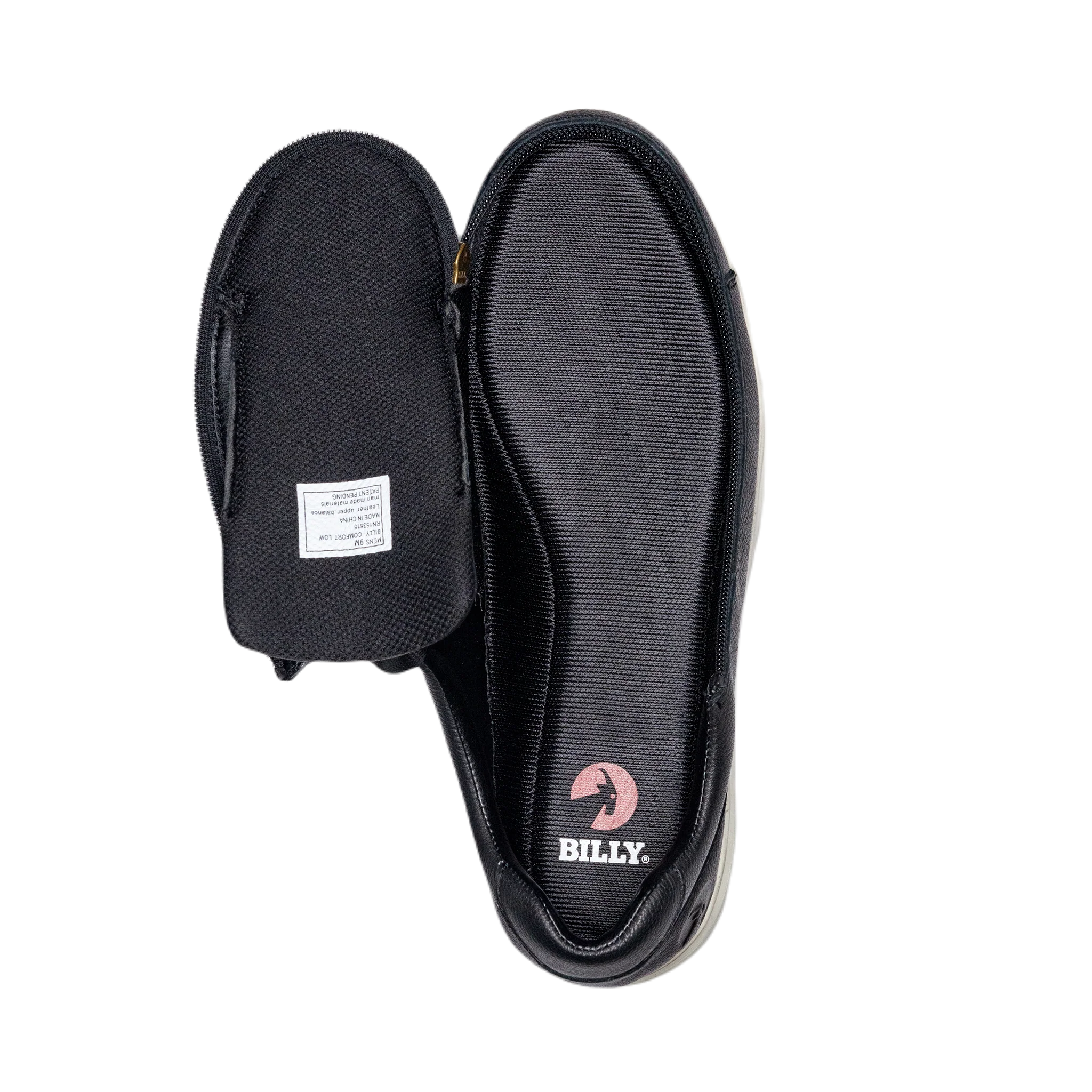 BILLY - Obuwie do ortez dla mężczyzn Comfort Lows Black Leather