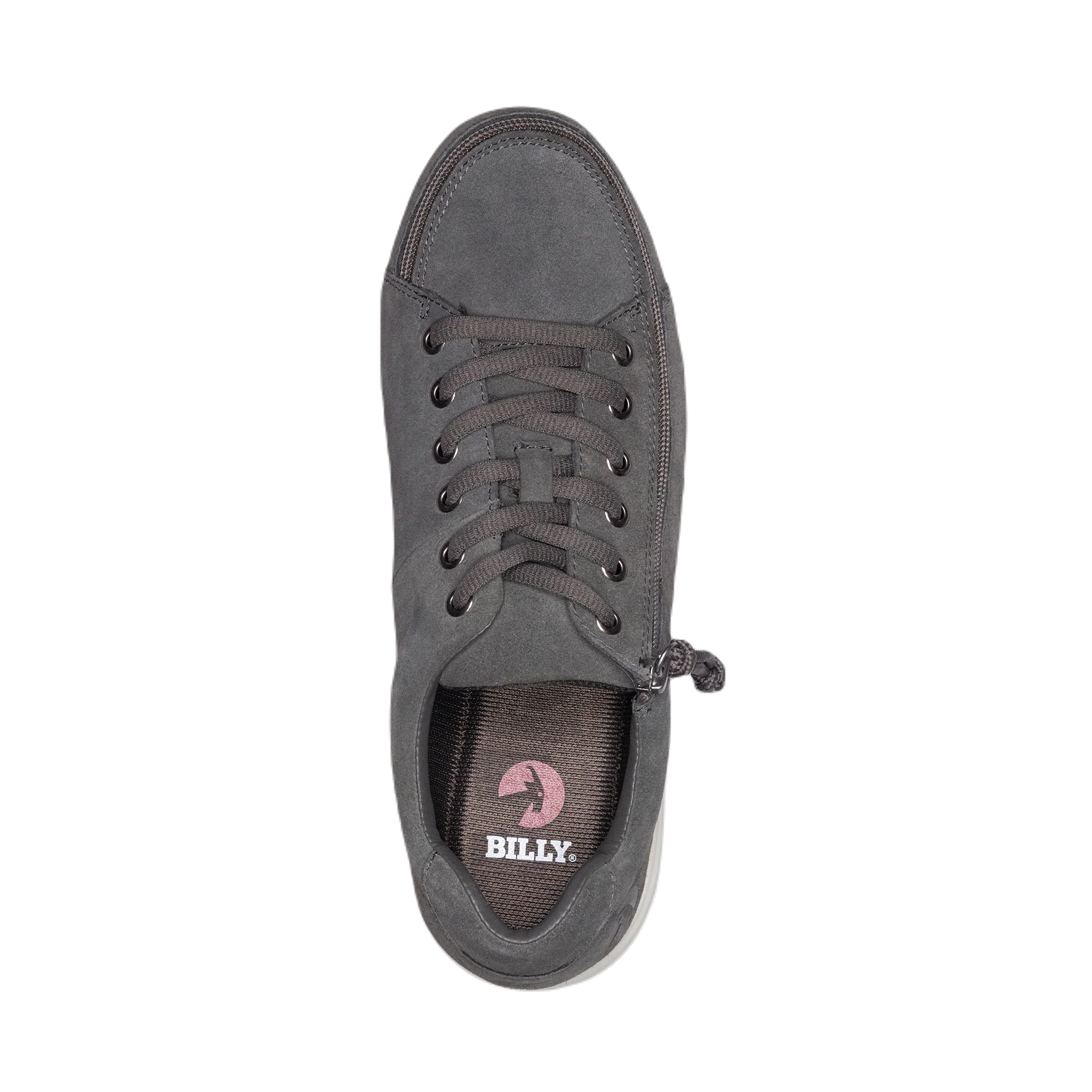 BILLY - Obuwie do ortez dla mężczyzn Comfort Low Suede Grey
