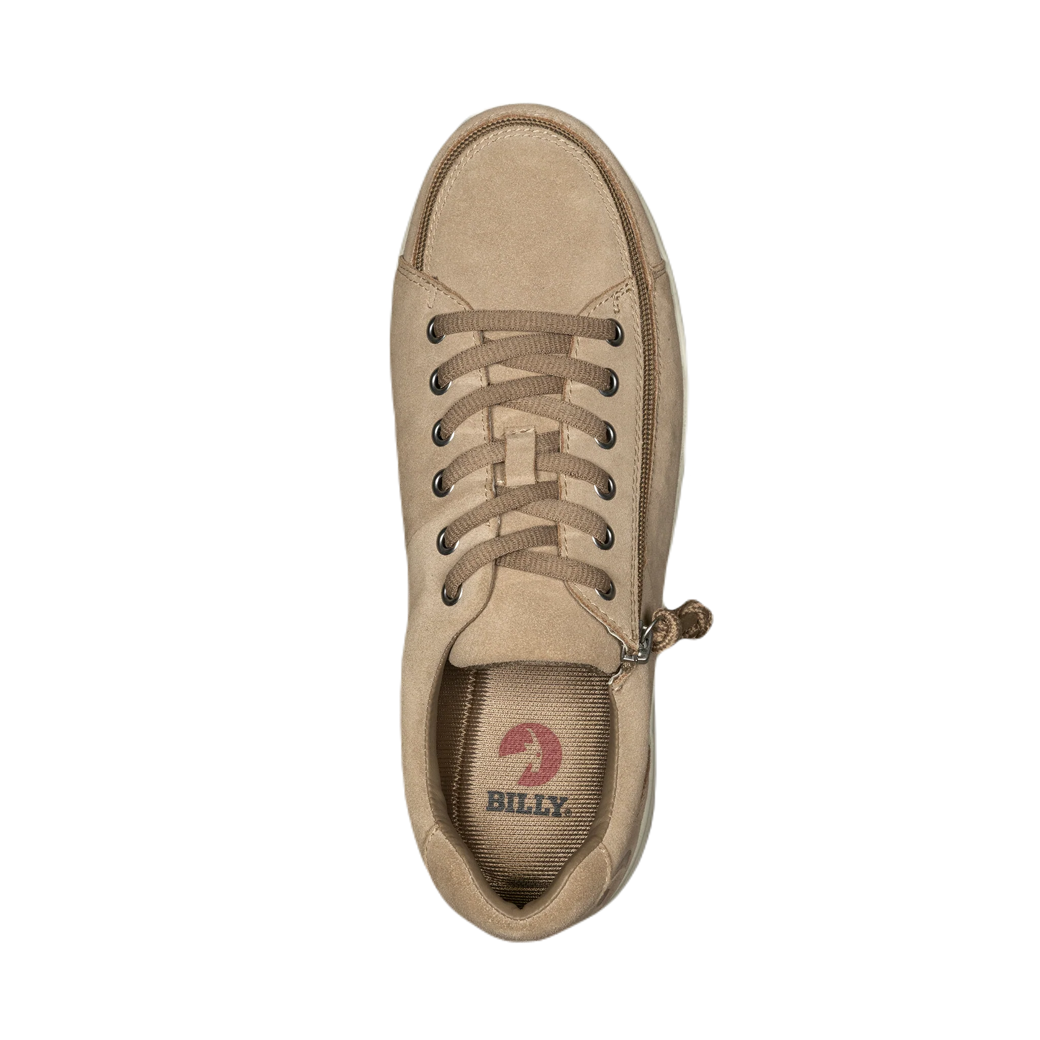 BILLY - Obuwie do ortez dla mężczyzn Comfort Low Suede Tan