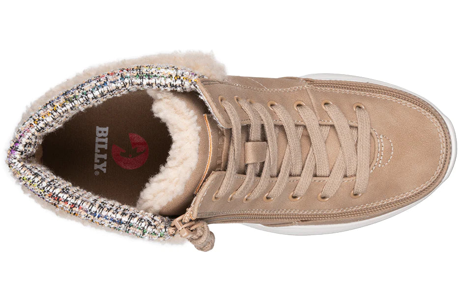 BILLY - Comfort Cuffs Sand winter footwear for women's orthoses