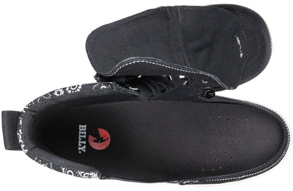 BILLY - Orthotic footwear for women Sneaker High Tops Black Paisley