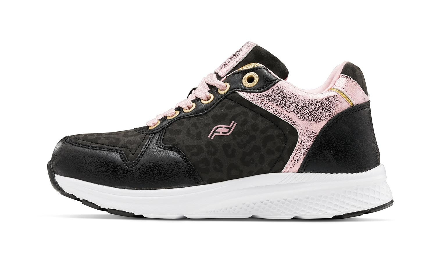 FRIENDLYSHOES - Obuwie do ortez dla dzieci Excursion Black Leopard & Dahlia Pink