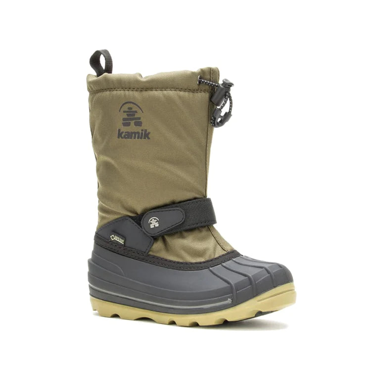 Kamik - Obuwie zimowe do ortez dla dzieci Waterbug Dark Olive
