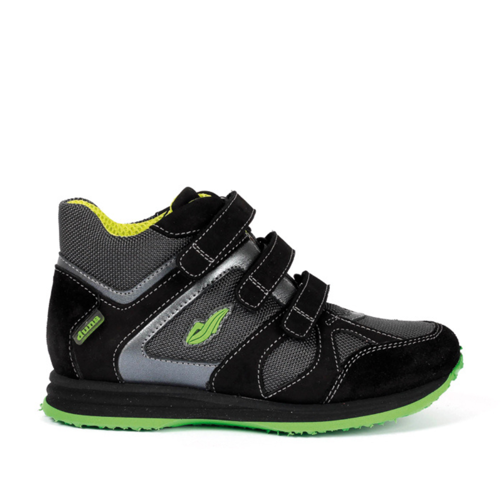 DUNA - Obuwie ortopedyczne S Snicky JW03 ROUND/V Nero Lime