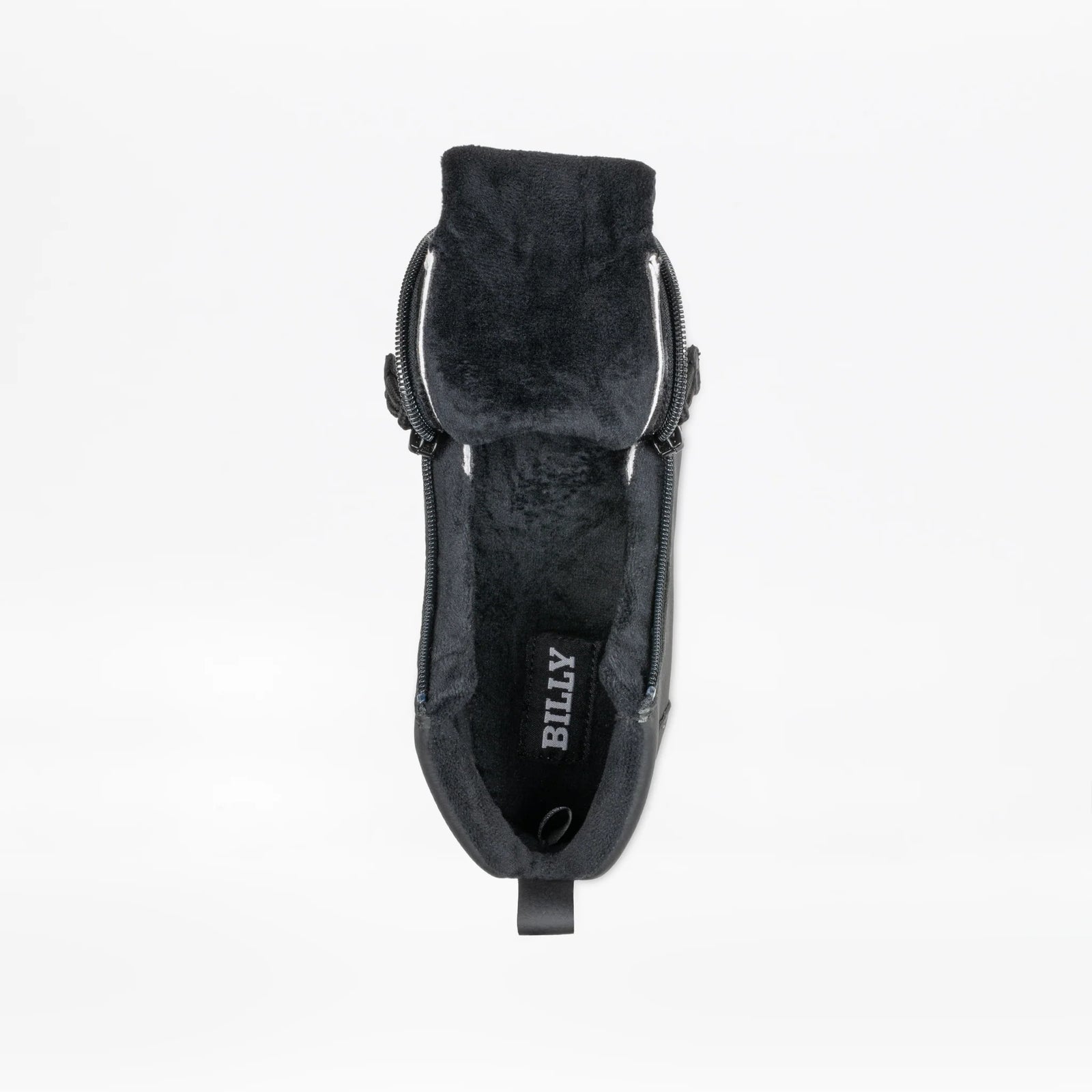BILLY - Obuwie do ortez dla dzieci Classic High Top Goat AFO-Friendly Black Leather Cozy