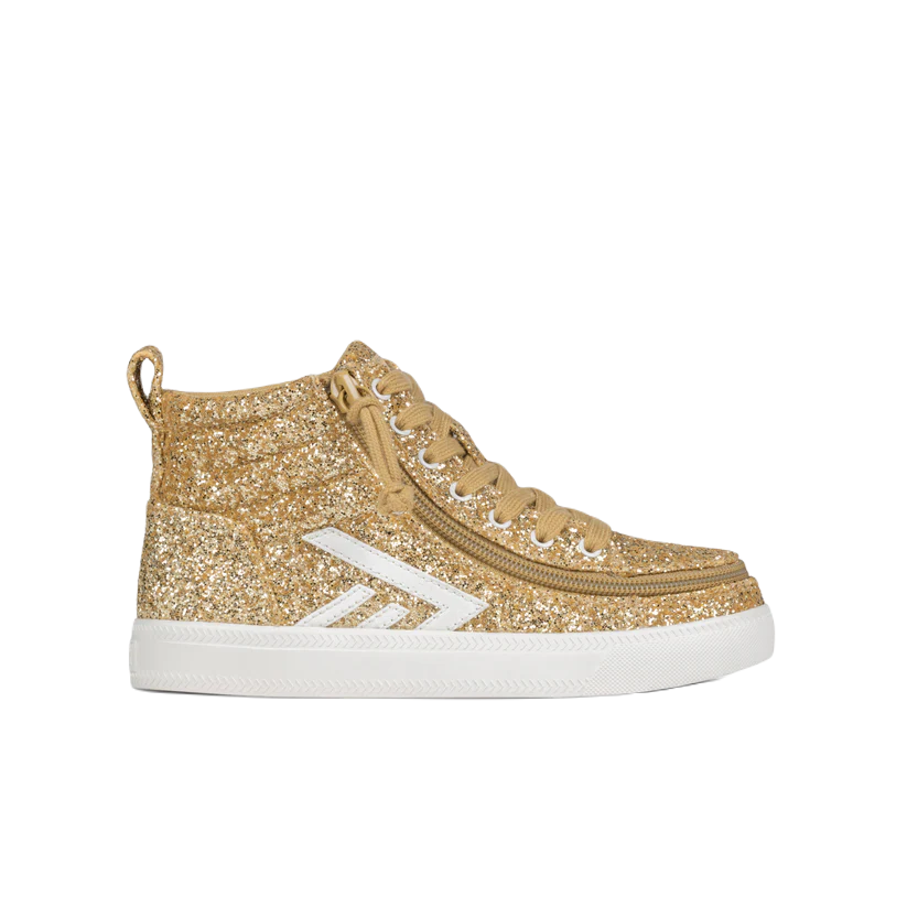 BILLY - Obuwie do ortez dla dzieci Sneaker Glitz High Tops Champagne