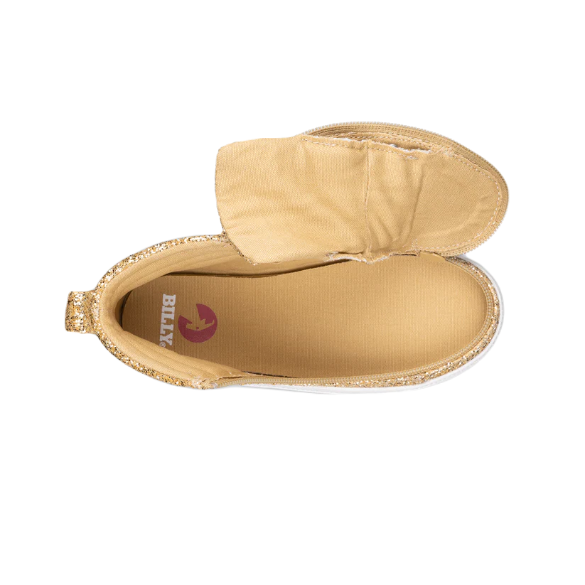 BILLY - Obuwie do ortez dla dzieci Sneaker Glitz High Tops Champagne