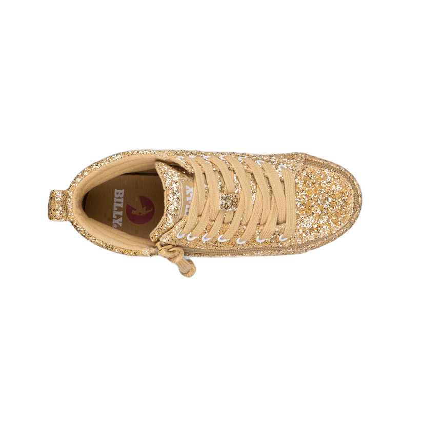 BILLY - Obuwie do ortez dla dzieci Sneaker Glitz High Tops Champagne