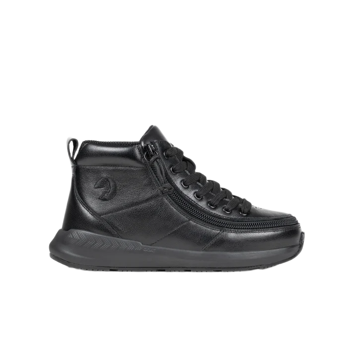BILLY - Obuwie do ortez dla dzieci Classic High Top Goat AFO-Friendly Black Leather