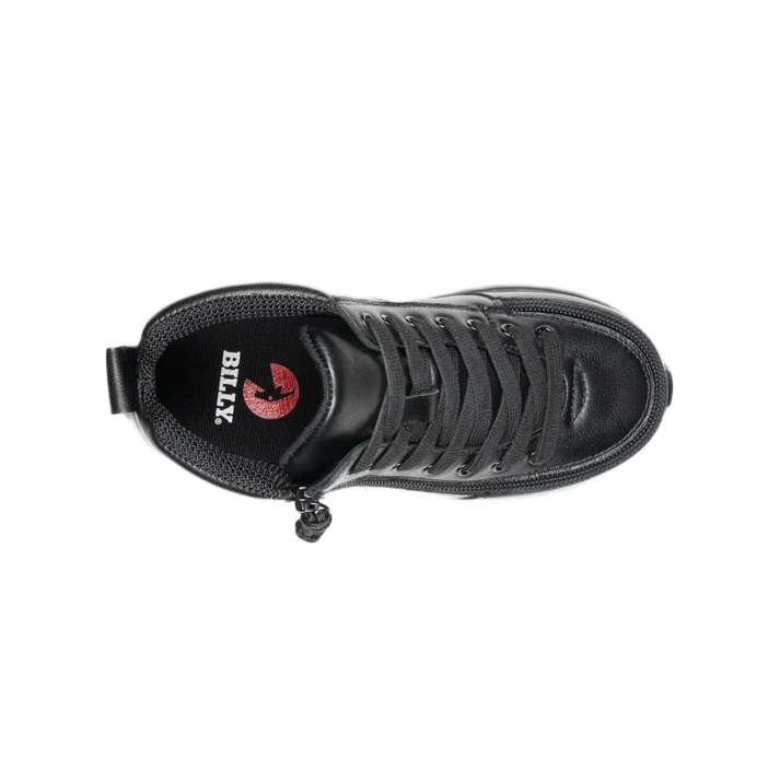 BILLY - Obuwie do ortez dla dzieci Classic High Top Goat AFO-Friendly Black Leather