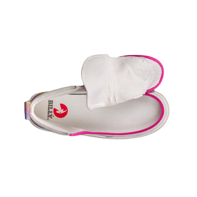 BILLY - Obuwie do ortez dla dzieci Classic Lace High White Rainbow