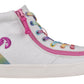 BILLY - Obuwie do ortez dla dzieci Classic Lace High White Rainbow