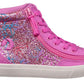 BILLY - Obuwie do ortez dla dzieci Classic Lace Highs Pink Printed