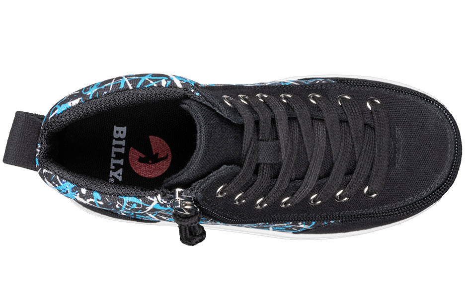 BILLY - Obuwie do ortez dla dzieci High Tops DR II Black Graffiti