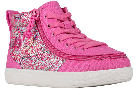 BILLY - Obuwie do ortez dla dzieci High Tops DR II Fuchsia Snake