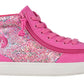 BILLY - Obuwie do ortez dla dzieci High Tops DR II Fuchsia Snake