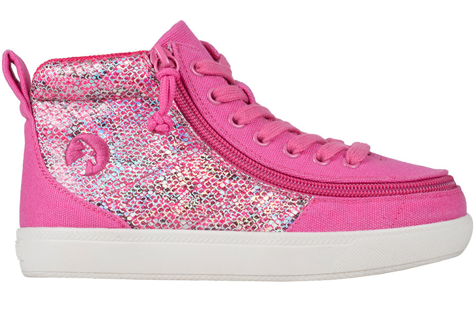 BILLY - High Tops DR II Fuchsia Snake children's orthotics shoes