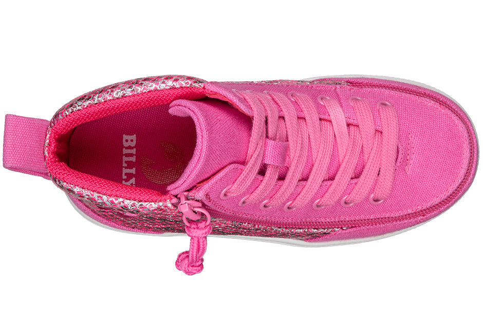 BILLY - Obuwie do ortez dla dzieci High Tops DR II Fuchsia Snake
